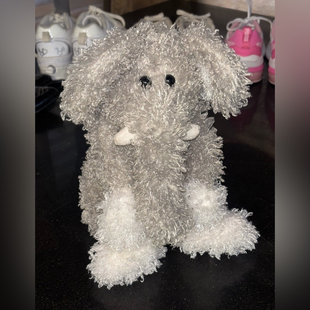 Animal Adventure White & Gray Shaggy Elephant